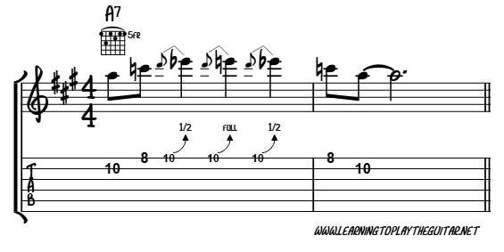 Blues note bends