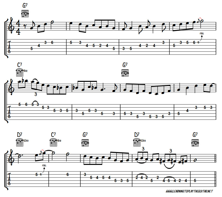 Mixolydian Mode Blues Solo