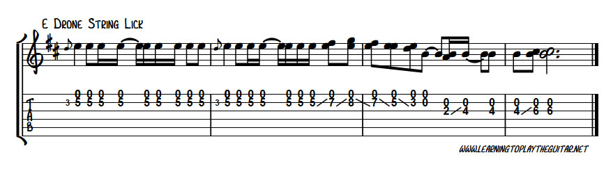 Open String E Drone Lick