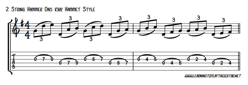 Kirk Hammet Style 2 Open String Lick