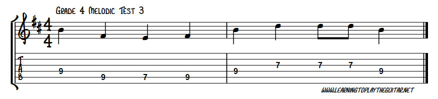 Rockschool Ear Test Grade 4 Melodic 3