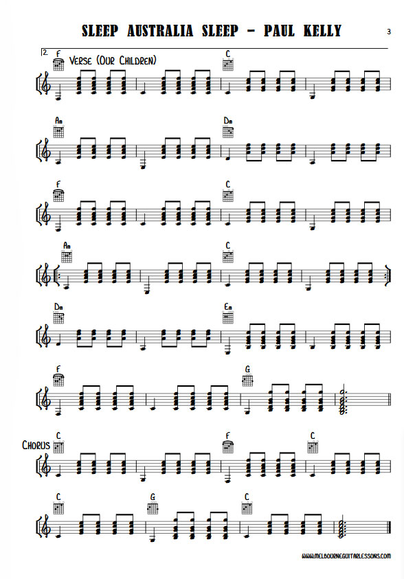 Sleep Australia Sleep Chords